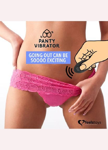 Вибратор в трусики Panty Vibrator с пультом ДУ, 6 режимов работы, сумочка-чехол - CherryLove FeelzToys (282709314)