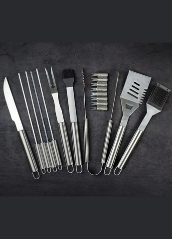 Подарочный набор для гриля барбекю и мангала в деревянном кейсе – 39 предметов | Нержавеющая сталь Handmade WC-013 (347291589)