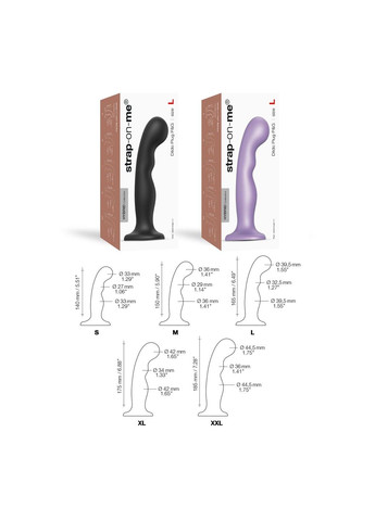 Насадка для страпона Strap On Me Dildo Plug P&G Lilas Metallic M Strap-On-Me (302297898)