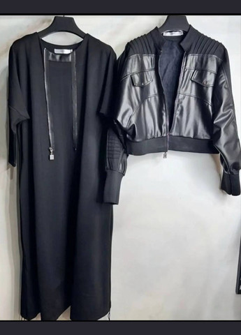 Женский костюм платье и куртка цвет черный р.46/48 449975 New Trend (282928170)
