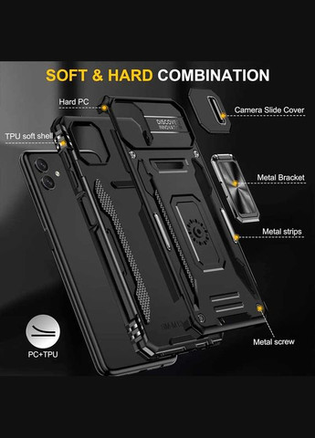 Ударостійкий чохол Camshield Army Ring для Samsung Galaxy A06 Black No Brand (344464950)