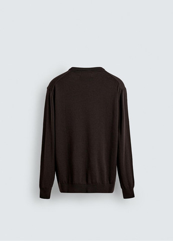 Темно-коричневий демісезонний светр Zara