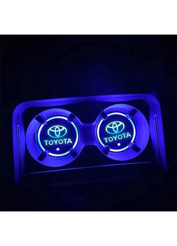 Підсвічування підсклянника RGB в авто з логотипом автомобіля (к-кт 2 шт.) Toyota (360949362)