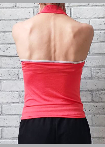 Майка женская однотонная с кольцами, открытой спиной для лета с принтом, (подросток), стрейч кулир No Brand — 322135929