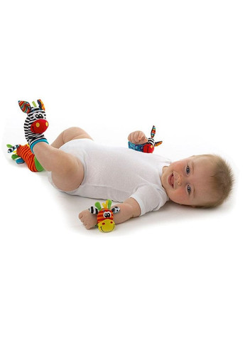 Развивающие погремушки носочки, браслетики Джунгли (Набор 4 шт) Mommy Bag (306557561)