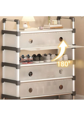 Підлогова пряма 4-рівнева полиця для взуття SKLM-25-LT6205 100х62х29 см No Brand (366447357)