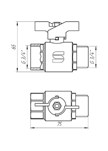 Кран шаровой прямой 3/4″ ЗВ КБ SL1508 SELBA (335425833)