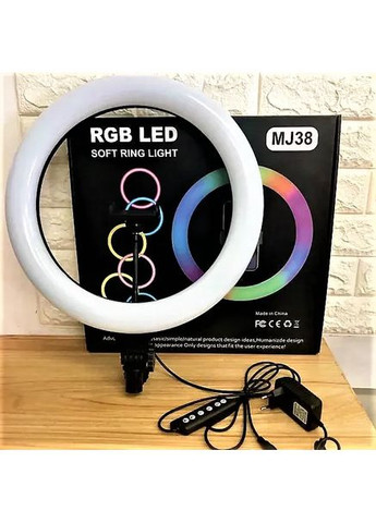Кольцевая LED лампа RGB MJ38 38см 220V 1 крепл.тел USB+пульт Mosquitall (363831550)