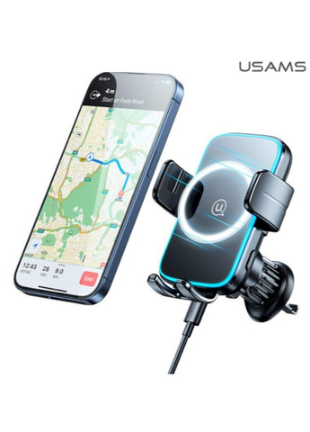 Тримач для телефона з бездротовою зарядкою CD230 15W Wireless Charging Car Holder Air Vent Black USAMS (372474715)