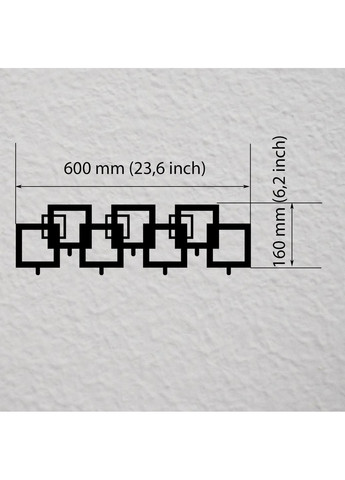 Вешалка для одежды из металла "Квадраты". No Brand (368896693)