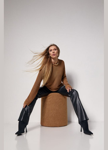 Коричневий демісезонний базовий джемпер напівприлеглого силуету (2781) Triko Bakh