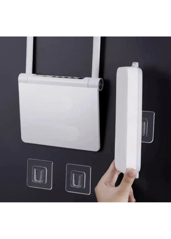 Тримач фіксатор органайзер роутера картини подовжувача та інших предметів 1 шт Самоклеючий водонепроникний Прозорий OlaN (371647823)