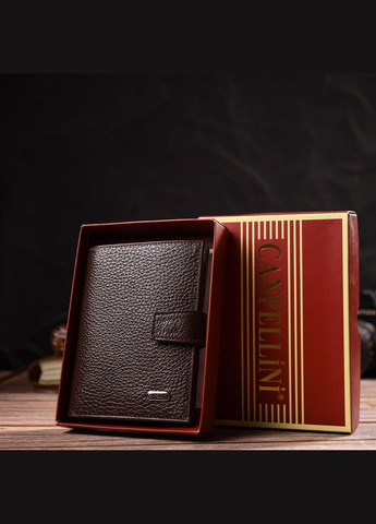 Зручний вертикальний чоловічий гаманець середнього розміру з натуральної шкіри 21737 Canpellini (331911248)