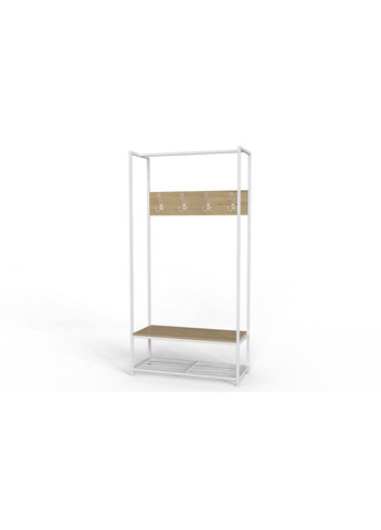 Вешалка напольная Трелис 13 180x90x38 белый ДСП 16мм (FRD-104334) Ferrum-decor (353501661)