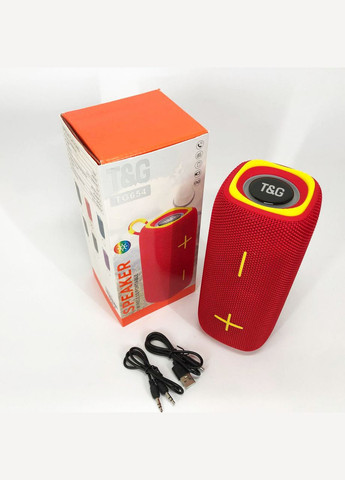 Портативна Bluetooth колонка TG654 8W з підсвіткою, блютуз колонка для вулиці. Колір: червоний TG (372908495)