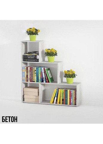 Стелаж, полиця драбинка для книг і іграшок, роздільник кімнати на 4 осередки, етажерка I-075 No Brand (371910385)