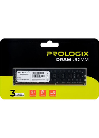 Модуль пам'яті DDR3 4GB 1600MHz (PRO4GB1600D3) Prologix (323130347)