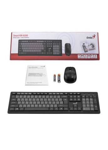 Комплект (31340003428) Genius KM-8200 Wireless UA Black (369883278)