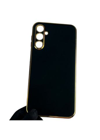 Чохол для Galaxy A24 (SM-A245F) із золотим кантом із захистом камери на самсунг а24 чорний Samsung (366019760)