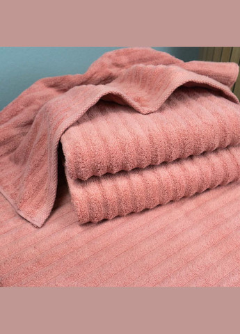 Рушник махровий 50x90см Преміум якості Зеро Твіст 550г/м2 (Теракотовий) GM Textile сіро-синій