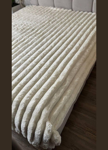 Плюшевый плед 200х230 Белый (П4К-Am-sharp-003) No Brand (316231077)