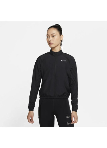 Черная куртка женская dri-fit swoosh run black dd4925-010 Nike