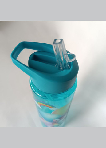 Бутылка с трубочкой My little Poni 650 мл Голубая No Brand (329194652)
