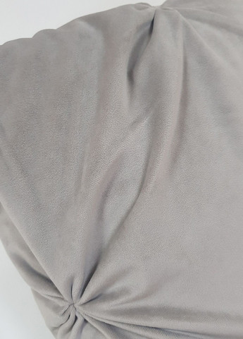 Декоративна Подушка Оксамит із защипами, 45х45см 1шт сіра (п_0140) Firanka HandMade (307840198)