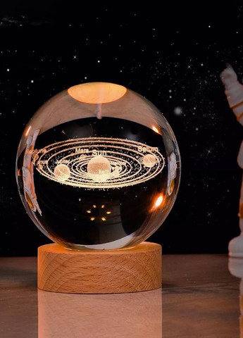 Декоративний 3D нічник кришталева куля «Сонячна Система» USB VTech (305057683)