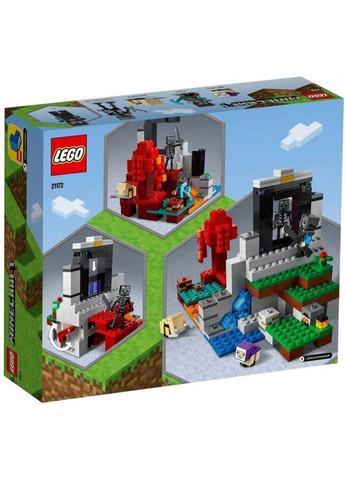 Конструктор Minecraft Разрушенный портал 316 деталей (21172) Lego (281425667)