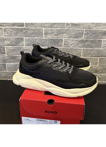 Черные демисезонные кроссовки мужские Hugo Boss Leon runn mxmt