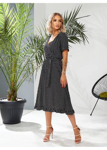 Чорна святковий сукня Vione в горошок