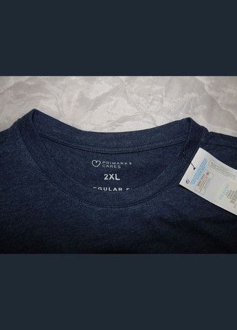 Синяя мужская футболка cares оригинал р.48 070fmls (только в указанном размере, только 1 шт.) Primark