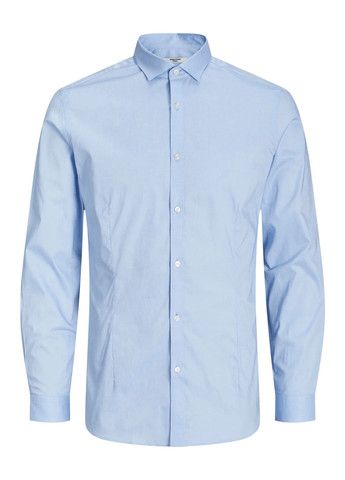 Голубой кэжуал рубашка однотонная JACK&JONES