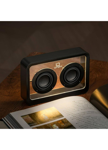 Портативная беспроводная колонка с Bluetooth, с подсветкой, басом и USB-C зарядкой, Прозрачно-Черная Gingko (365721895)