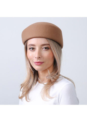Берет женский шерсть бежевый КОЛИН LuckyLOOK 717-947 (322790168)