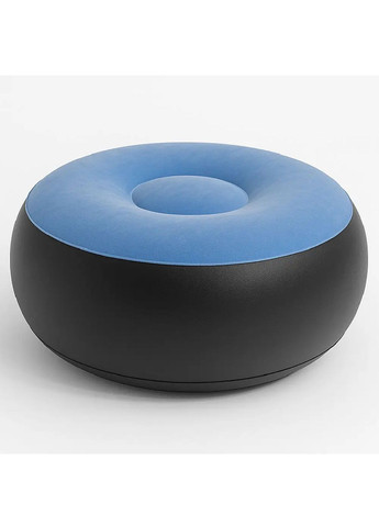 Надувное кресло диван с пуфом насосом флокированным покрытием максимальной нагрузкой 100 кг 116х98х83 см (480503-Prob) Голубое Unbranded (336434314)