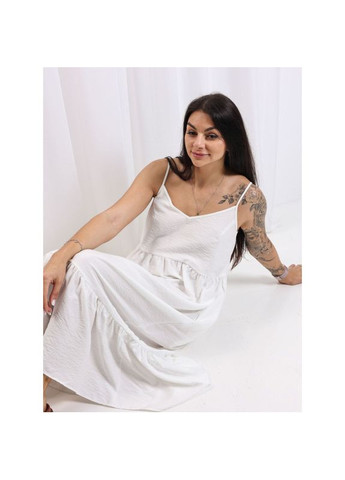 Белое летний сарафан макси, размер одежды m, цвет белый Badger