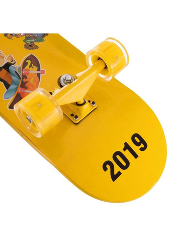 Скейтборд у зборі (роликова дошка) зі світяться колесами (колесо-PU, р-р деки 78x20x1,2см, жовтий) (SK-1245-1) Lukai (361437409)
