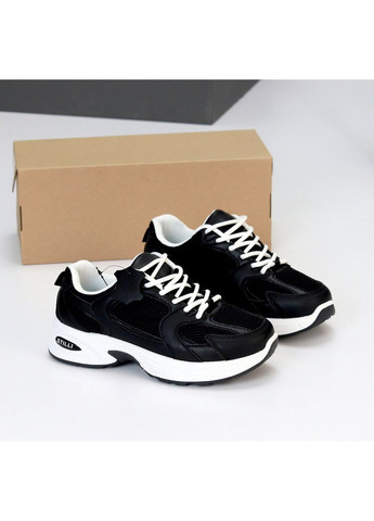 Жіночі літні кросівки чорні сітчасті легкі з білою підошвою Stilli Кросівки чорні літо (349821250)