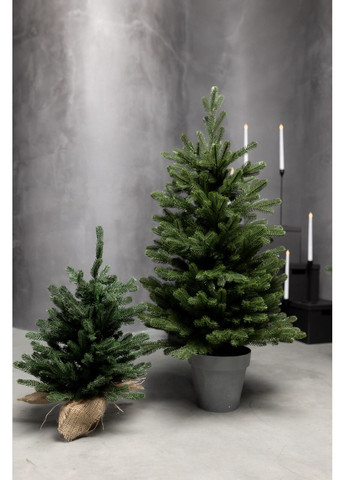 Искусственная литая елка в Горшке Зеленая 1 м на 30% больше веточек Yalunka Tobi (349451430)