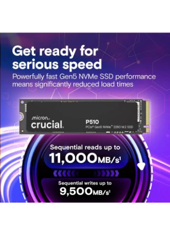 SSD накопичувач 1TB M.2 PCIe 5.0 P510 (CT1000P510SSD8) Micron (376901948)