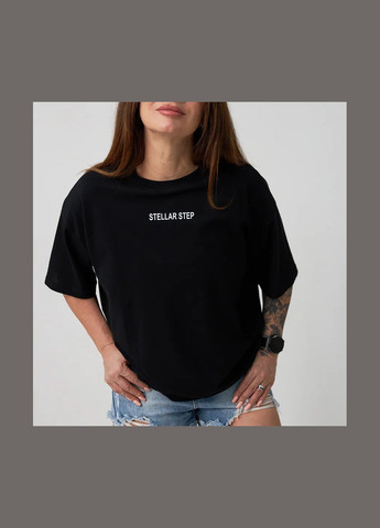 Женская футболка оверсайз "Elusive" черного цвета (1111M2547) No Brand - (335812639)