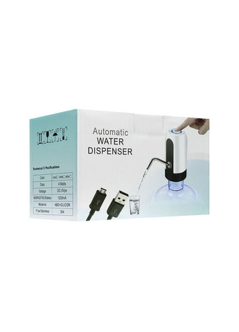 Помпа для воды K-12 White электрическая для кулера батарея 1200 mAh электропомпа 7шт Lesko (348471889)