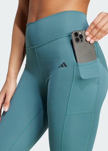 Зеленые демисезонные леггинсы optime stash 7/8 adidas