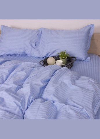 Півтораспальний комплект Постільної Білизни Страйп Сатин Lilac 150х220 Vital-Textile SP1.5-7 (331013319)
