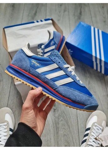 Белые демисезонные кроссовки мужские adidas sl 72 blue/white адидас сл 72 белые No Brand