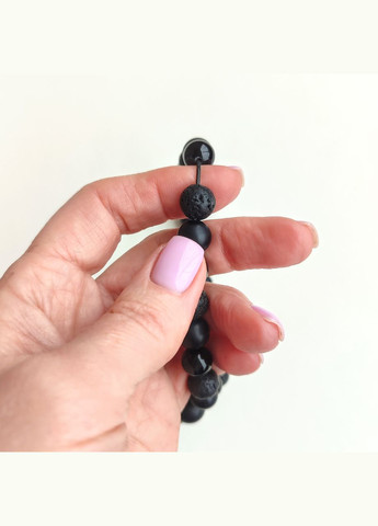 Четки из черного агата 33 бусины d 10мм No Brand (331293579)