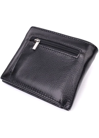 Чоловіче шкіряне портмоне із затискачем 22485 Чорний st leather (401944783)