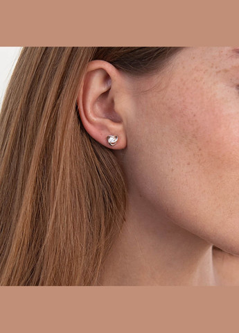 Серебряные серьги - пусеты с фианитами 121625 Oniks (264024689)